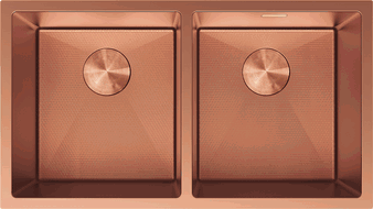 Mexen Binox Spülbecken aus Stahl 2-Kammern 800 x 450 mm, Kupfer HC - 6421802000-65HC