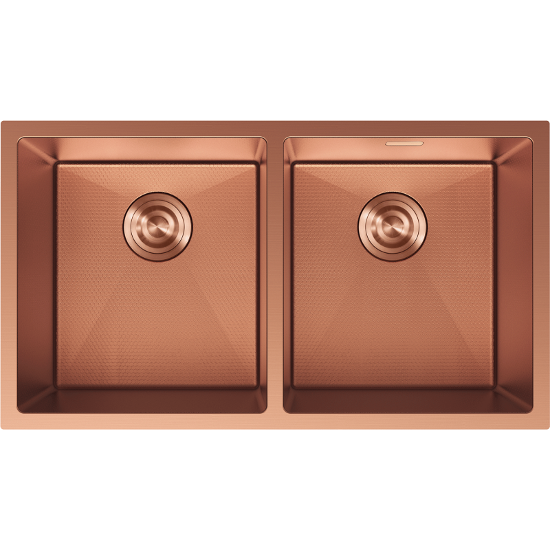 Mexen Binox 2-Bowl Stainless Steel Sink 800 x 450 mm, Copper HC - 6421802000-65HC