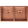Mexen Binox fregadero de acero inoxidable de 2 compartimientos 800 x 450 mm, cobre HC - 6421802000-65HC