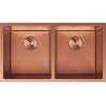 Mexen Binox lava-loiça de aço, 2 cubas, 800 x 450 mm, cobre HC - 6421802000-65HC