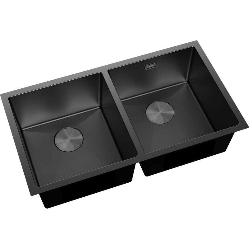 Mexen Binox 2-kammars rostfri diskho 800 x 450 mm, svart HC - 6421802000-70HC