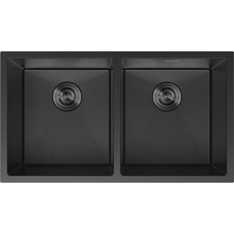 Mexen Binox steel sink 2-compartment 800 x 450 mm, black HC - 6421802000-70HC