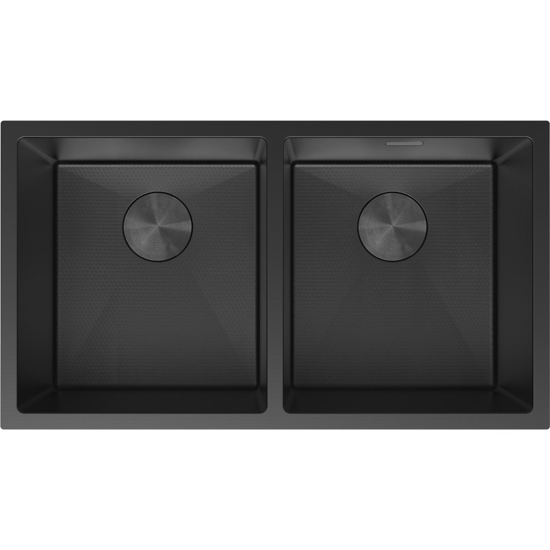 Mexen Binox 2-kohaline roostevabast terasest köögivalamu 800 x 450 mm, must HC - 6421802000-70HC