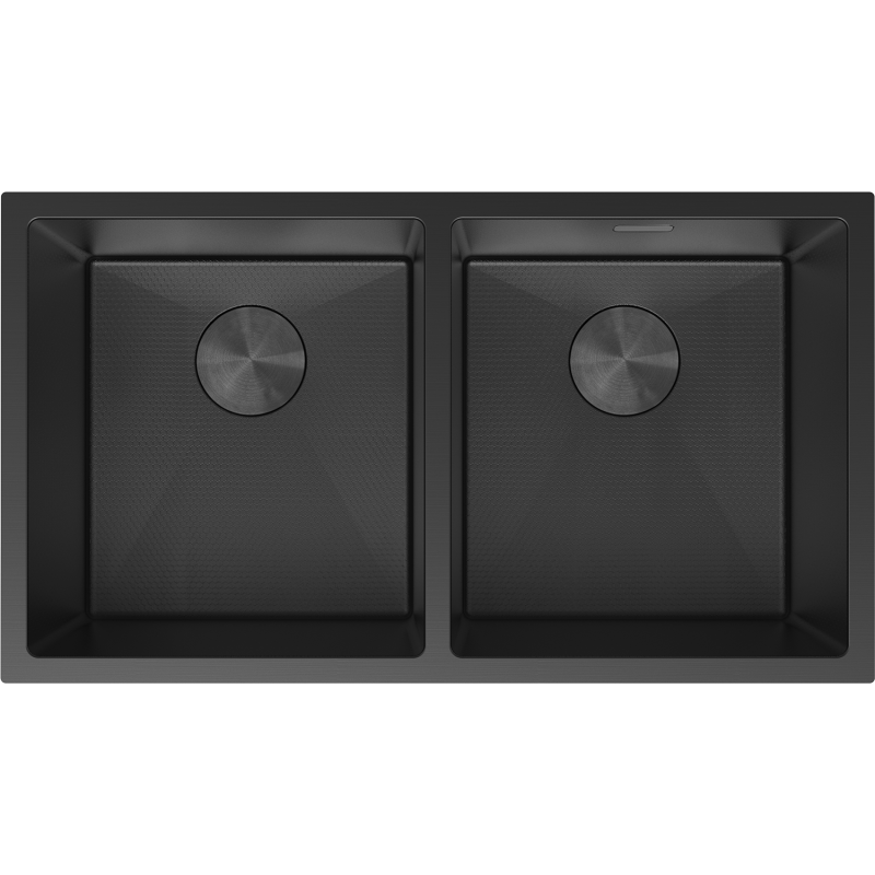 Mexen Binox teräksinen 2-allas 800 x 450 mm, musta HC - 6421802000-70HC