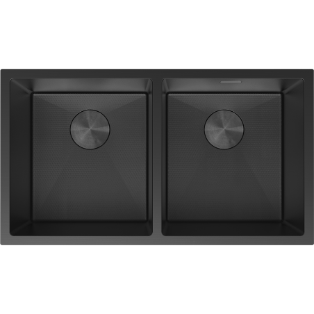 Mexen Binox 2-kammars rostfri diskho 800 x 450 mm, svart HC - 6421802000-70HC