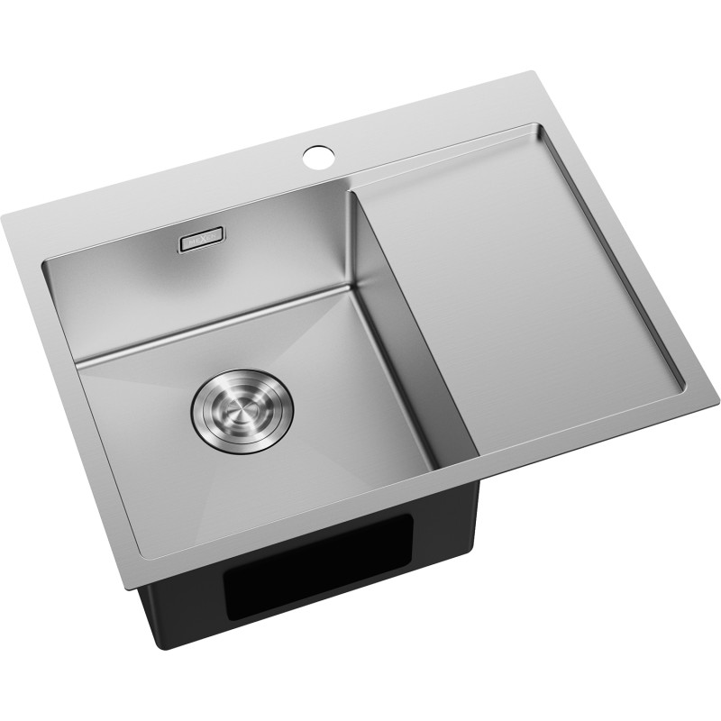 Mexen Exar zlewozmywak stalowy 1-komorowy z ociekaczem, lewy 620 x 480 mm, inox - 6431621005L-01