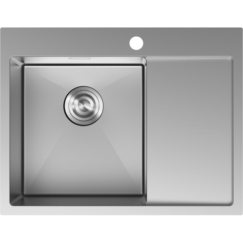 Mexen Exar zlewozmywak stalowy 1-komorowy z ociekaczem, lewy 620 x 480 mm, inox - 6431621005L-01
