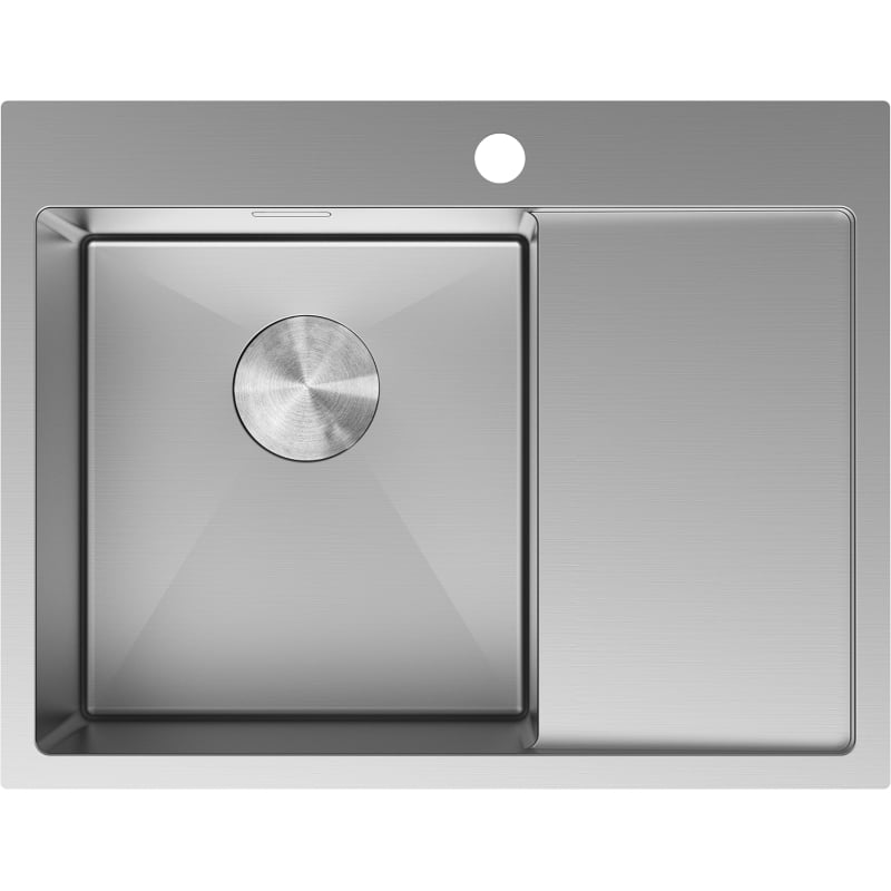 Mexen Exar čelični sudoper s 1 komorom i ocjekom, lijevi 620 x 480 mm, inox - 6431621005L-01