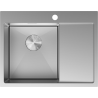 Mexen Exar fregadero de acero inoxidable de 1 cubeta con escurridor, izquierdo 620 x 480 mm, inox - 6431621005L-01