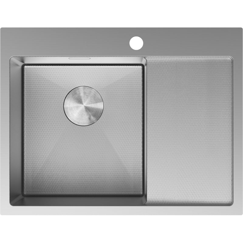 Mexen Exar čelični sudoper s 1 komorom i ocjeđivačem, lijevi 620 x 480 mm, inox HC - 6431621005L-01HC