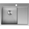 Mexen Exar évier en acier 1 bac avec égouttoir gauche 620 x 480 mm, inox HC - 6431621005L-01HC