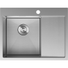 Mexen Exar roestvrijstalen gootsteen met 1 bak en linker afdruiprek 620 x 480 mm, inox HC - 6431621005L-01HC