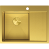 Mexen Exar 1-Kammer-Edelstahlspüle mit Abtropffläche, links 620 x 480 mm, gold HC - 6431621005L-55HC