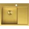 Mexen Exar 1-Kammer-Edelstahlspüle mit Abtropffläche, links 620 x 480 mm, gold HC - 6431621005L-55HC