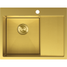 Mexen Exar roestvrijstalen spoelbak 1-komorige met linker afdruiprek 620 x 480 mm, gouden HC - 6431621005L-55HC