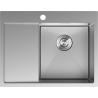 Mexen Exar roestvrijstalen spoelbak 1-komors met rechter afdruipplaat 620 x 480 mm, inox - 6432621005P-01