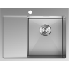 Mexen Exar Wodenspeicher aus Edelstahl 1-Kammer mit Abtropffläche rechts 620 x 480 mm, Inox - 6432621005P-01
