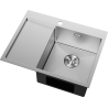 Mexen Exar ühekambriline terasest valamu äravoolualusega, parempoolne 620 x 480 mm, inox - 6432621005P-01