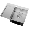 Mexen Exar Wodenspeicher aus Edelstahl 1-Kammer mit Abtropffläche rechts 620 x 480 mm, Inox - 6432621005P-01