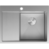 Mexen Exar évier en acier inoxydable 1 bac avec égouttoir, à droite 620 x 480 mm, inox HC - 6432621005P-01HC