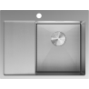 Mexen Exar roostevabast terasest 1-kausiga valamu nõrutusplaadiga, parempoolne 620 x 480 mm, inox HC - 6432621005P-01HC