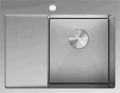 Mexen Exar roestvrijstalen gootsteen met 1 bak en rechter afdruiprek 620 x 480 mm, inox HC - 6432621005P-01HC