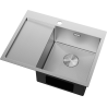 Mexen Exar zlewozmywak stalowy 1-komorowy z ociekaczem, prawy 620 x 480 mm, inox HC - 6432621005P-01HC