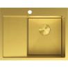 Mexen Exar Edelstahlspüle 1-beckig mit Abtropffläche rechts 620 x 480 mm, gold HC - 6432621005P-55HC