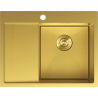 Mexen Exar 1-Bowl Stainless Steel Sink with Right Drainer 620 x 480 mm, Gold HC - 6432621005P-55HC