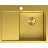Mexen Exar fregadero de acero inoxidable de 1 tazón con escurridor, derecho 620 x 480 mm, dorado HC - 6432621005P-55HC