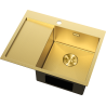 Mexen Exar Edelstahlspüle 1-beckig mit Abtropffläche rechts 620 x 480 mm, gold HC - 6432621005P-55HC
