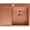 Mexen Exar Edelstahlspüle 1-beck mit Abtropffläche, rechts 620 x 480 mm, Kupfer HC - 6432621005P-65HC