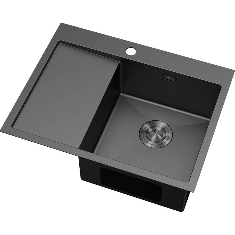 Mexen Exar teräsallas, 1-allas, valutustasolla oikea 620 x 480 mm, musta - 6432621005P-70