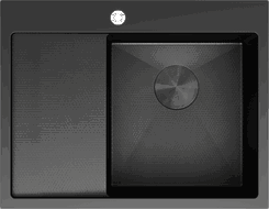 Mexen Exar ανοξείδωτος νεροχύτης 1-θαλάμου με αποστράγγιση, δεξιός 620 x 480 mm,