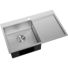 Mexen Exar zlewozmywak stalowy 1-komorowy z ociekaczem, lewy 780 x 480 mm, inox HC - 6433781010L-01HC