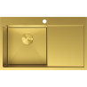 Mexen Exar Edelstahlspüle 1-Becken mit Abtropffläche links 780 x 480 mm, goldfarben - 6433781010L-55