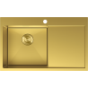 Mexen Exar lava-louça de aço inoxidável de 1 cuba com escorredor esquerdo 780 x 480 mm, dourado - 6433781010L-55