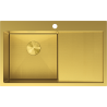 Mexen Exar einzelner Edelstahlspülbecken mit Abtropffläche, links 780 x 480 mm, gold HC - 6433781010L-55HC