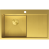 Mexen Exar roestvrijstalen spoelbak met 1 bak en links afdruiprek 780 x 480 mm, gouden HC - 6433781010L-55HC
