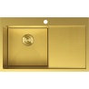 Mexen Exar einzelner Edelstahlspülbecken mit Abtropffläche, links 780 x 480 mm, gold HC - 6433781010L-55HC