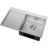 Mexen Exar čelični sudoper s 1 odjeljkom s ocjednom pločom, desni 780 x 480 mm, inox - 6434781010P-01