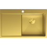 Mexen Exar Stahlspüle mit 1 Becken und Abtropffläche, rechts, 780 x 480 mm, gold - 6434781010P-55