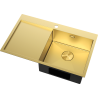 Mexen Exar roestvrijstalen spoelbak 1-komerig met rechter afdruiprek 780 x 480 mm, goud - 6434781010P-55