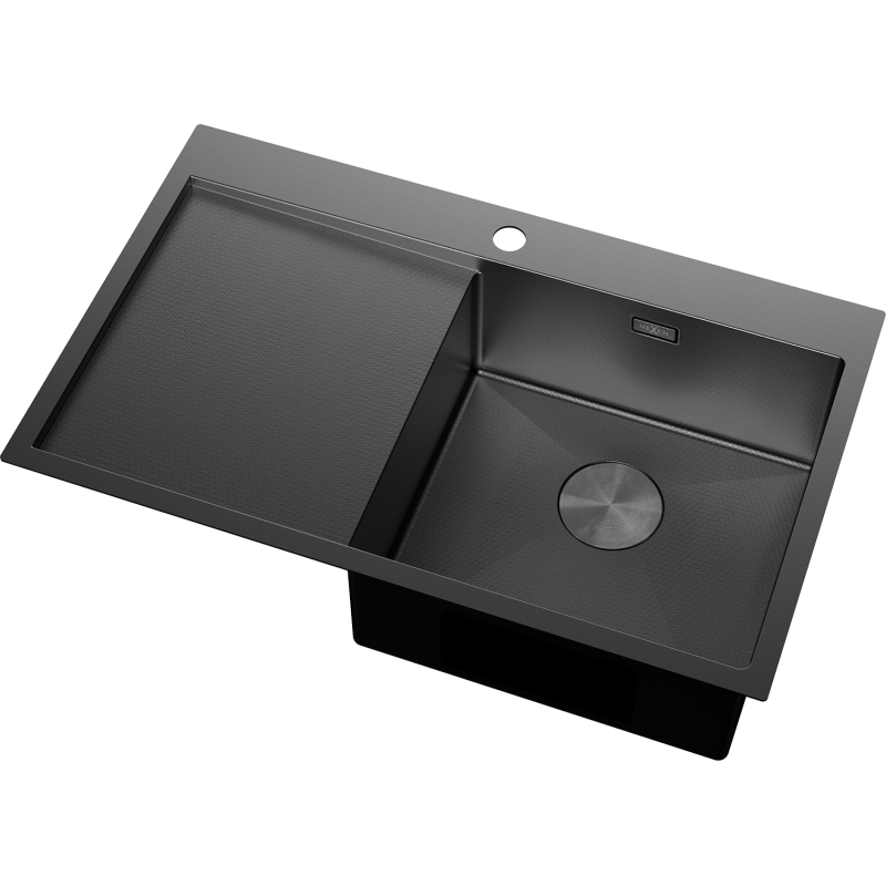 Mexen Exar teräsallas, jossa 1-osa ja oikeanpuoleinen valutaso 780 x 480 mm, musta HC - 6434781010P-70HC