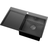 Mexen Exar Einbauspüle 1-flg. mit Abtropffläche rechts 780 x 480 mm, schwarz HC - 6434781010P-70HC