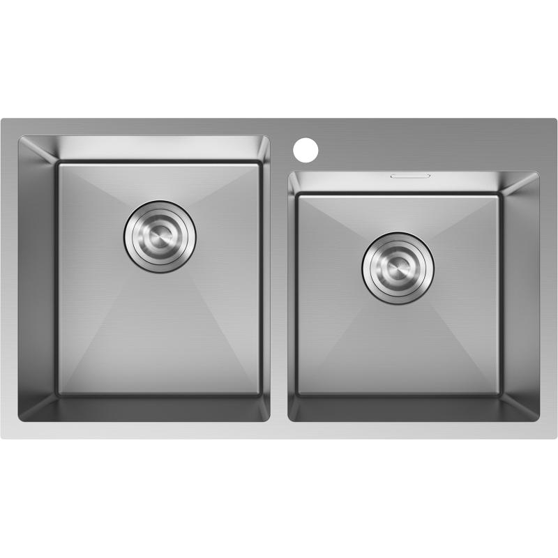 Mexen Xorin Edelstahlspüle 2-Becken 780 x 450 mm, inox - 6441782000-01