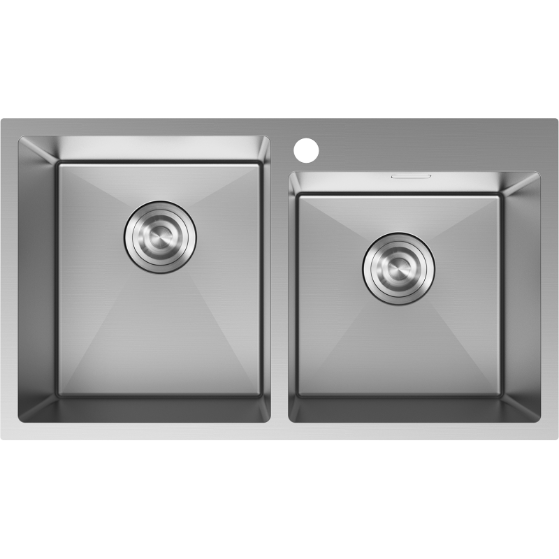 Mexen Xorin zlewozmywak stalowy 2-komorowy 780 x 450 mm, inox - 6441782000-01