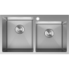 Mexen Xorin évier en acier inoxydable 2 bacs 780 x 450 mm, inox - 6441782000-01