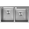Mexen Xorin roostevabast terasest 2-kambriline valamu 780 x 450 mm, inox - 6441782000-01