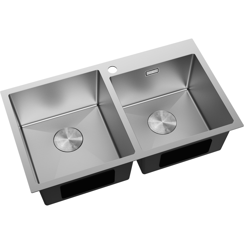 Mexen Xorin Edelstahlspüle 2-Becken 780 x 450 mm, inox - 6441782000-01